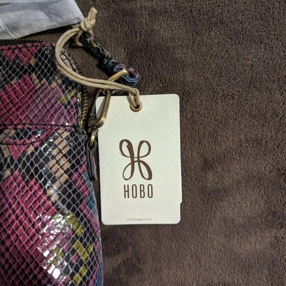 New With Tags Women's HOBO Shoulder Bag Mosaic Snake Color With Dust Cover - Picture 6 of 8